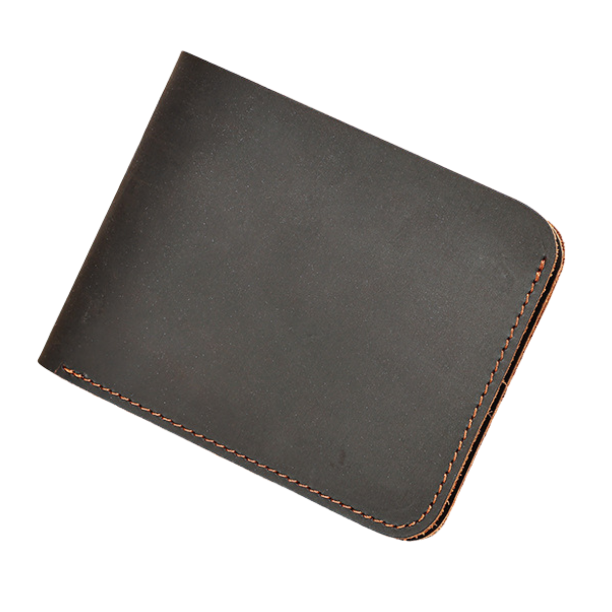 Portofel minimalist piele naturala Crazy Horse, Clas A, stil retro, Dark Coffee