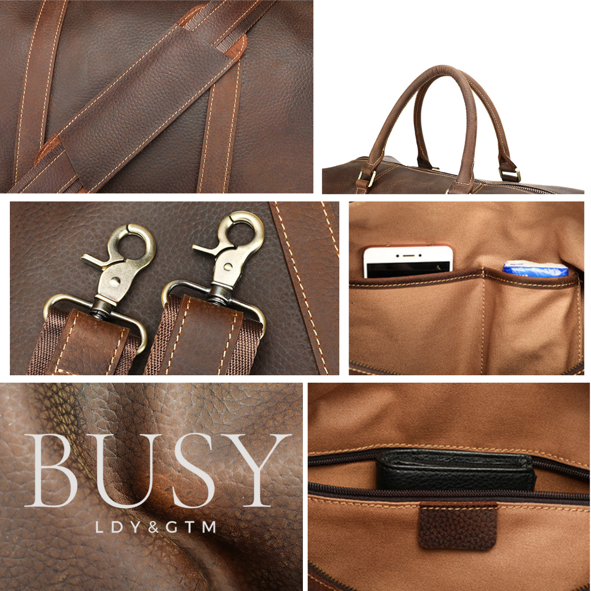 Geantă de voiaj, fitness, piele naturala premium, Tote ,capacitate mare, maro