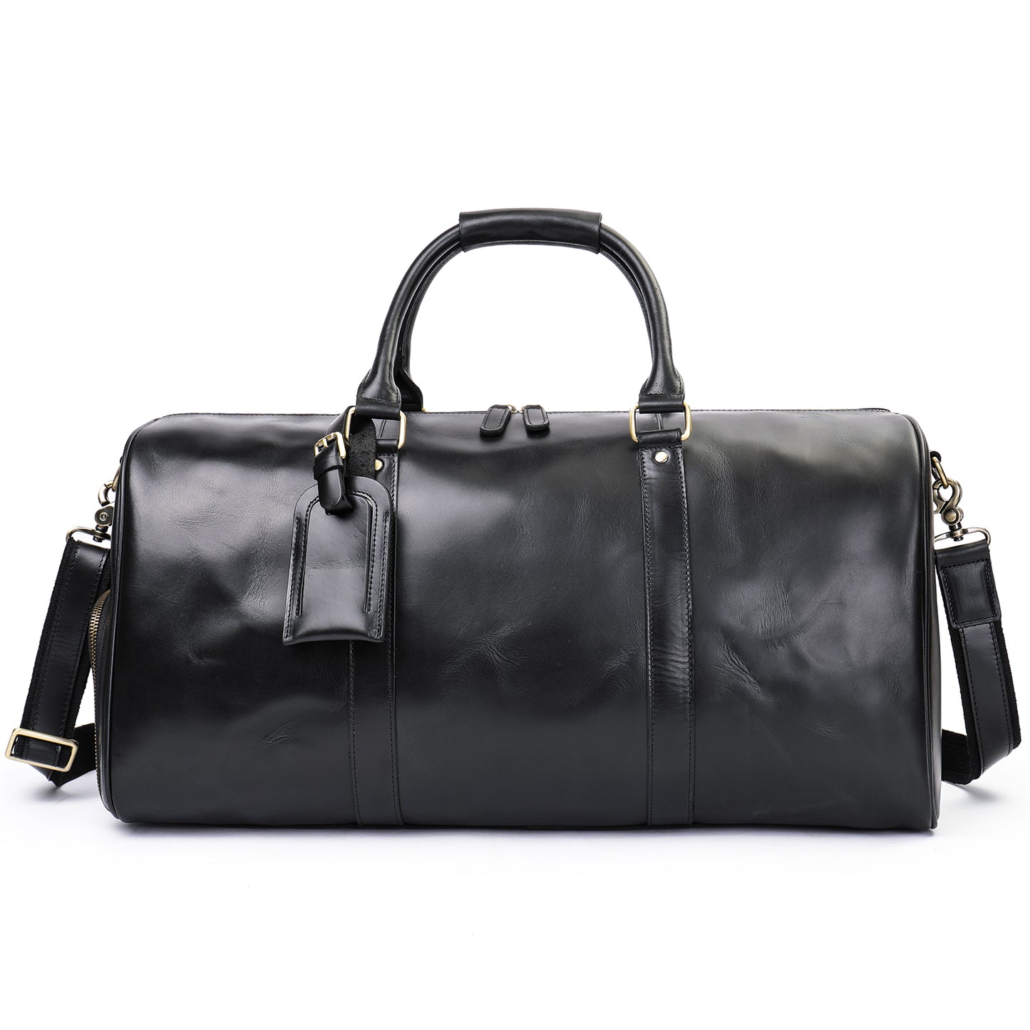 Geanta voiaj / fitness Nomad, piele naturala, compartiment incaltaminte, unisex, capacitate mare, Oil Black