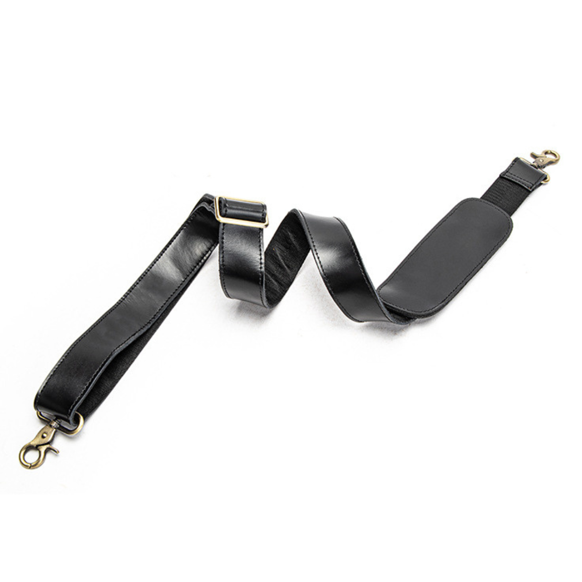 Curea de umar din piele naturala CrazyHorse, pentru serviete, genti, genti de voiaj, negru