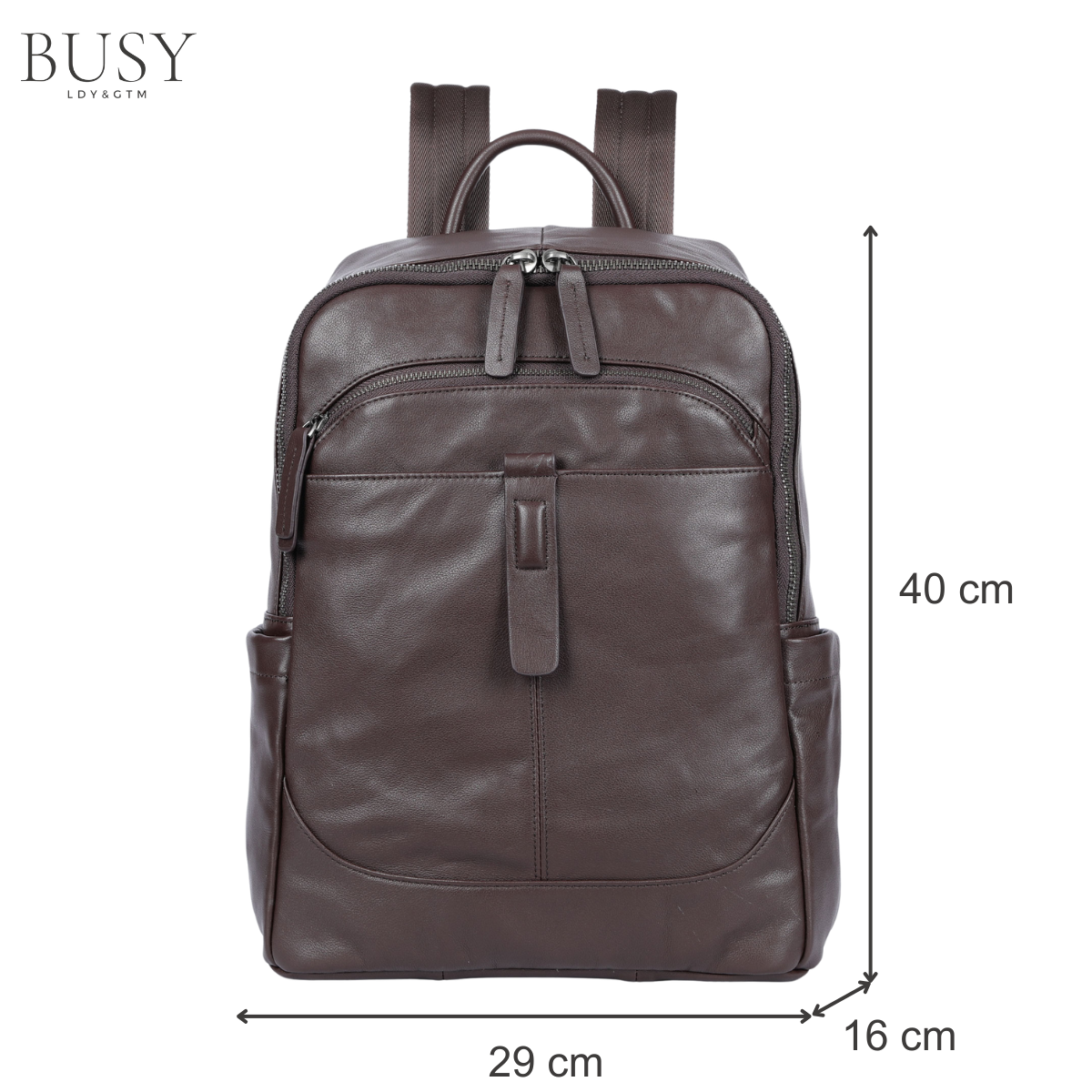 Rucsac din piele Barreta, unisex, capacitate mare, spatiu tableta si laptop