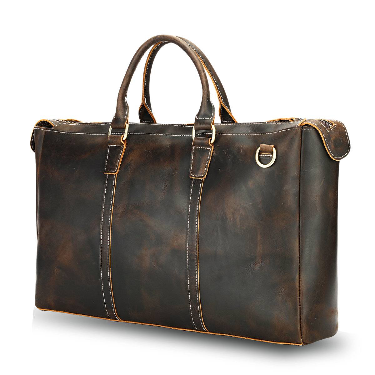 Geantă laptop 17inch, piele naturală Crazy Horse, retro business, Legacy XL, maro