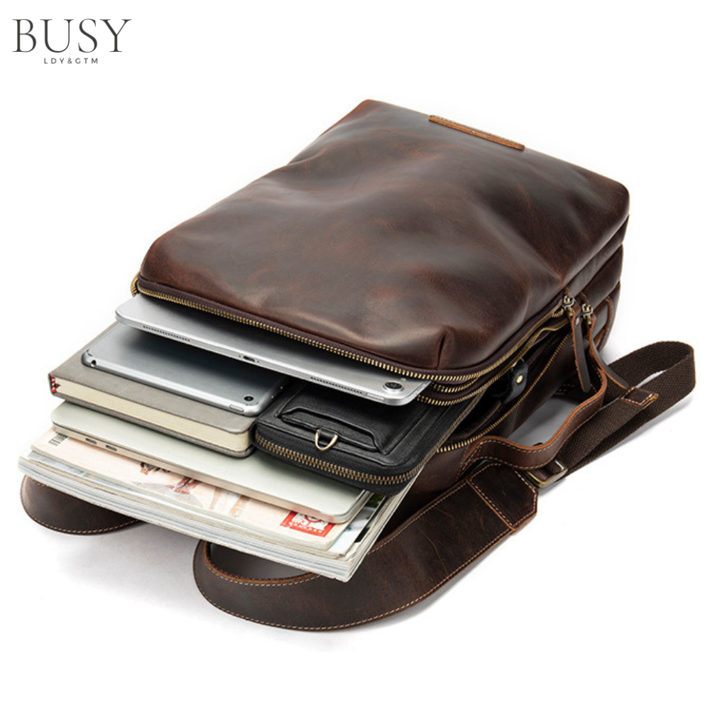 Rucsac barbati din piele naturala Link