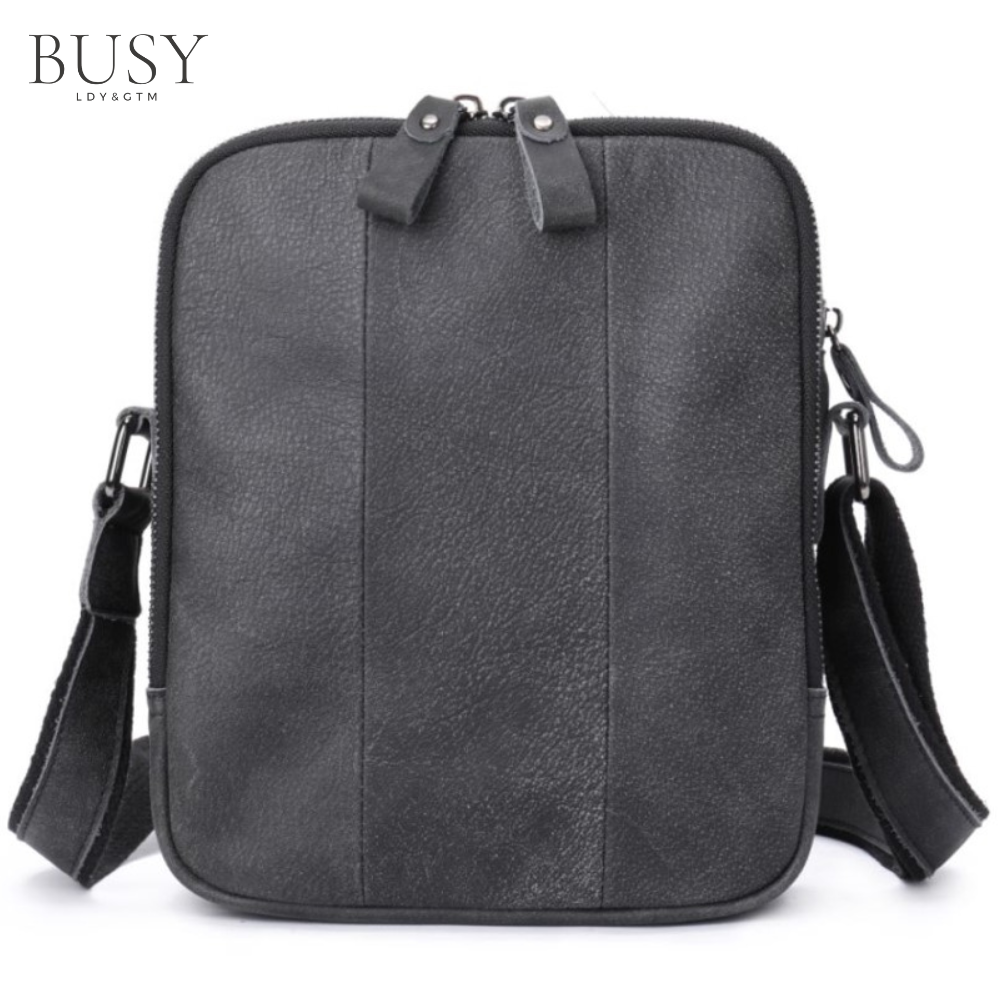 Geanta piele Willow, piele naturala, compartimente multiple, de umar, neagra