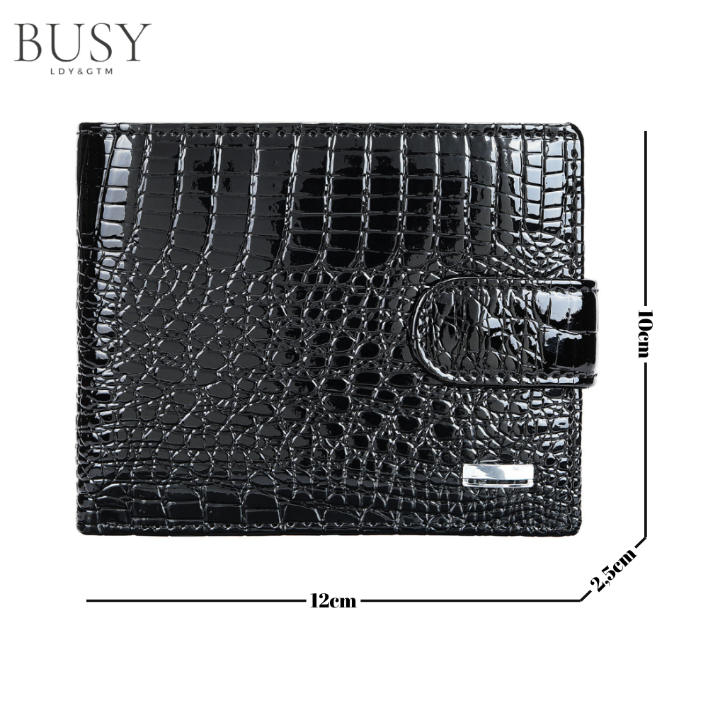 Portofel dama Wine Rouge, piele naturala lacuita, multiple compartimente, poza, carte de identitate, visiniu