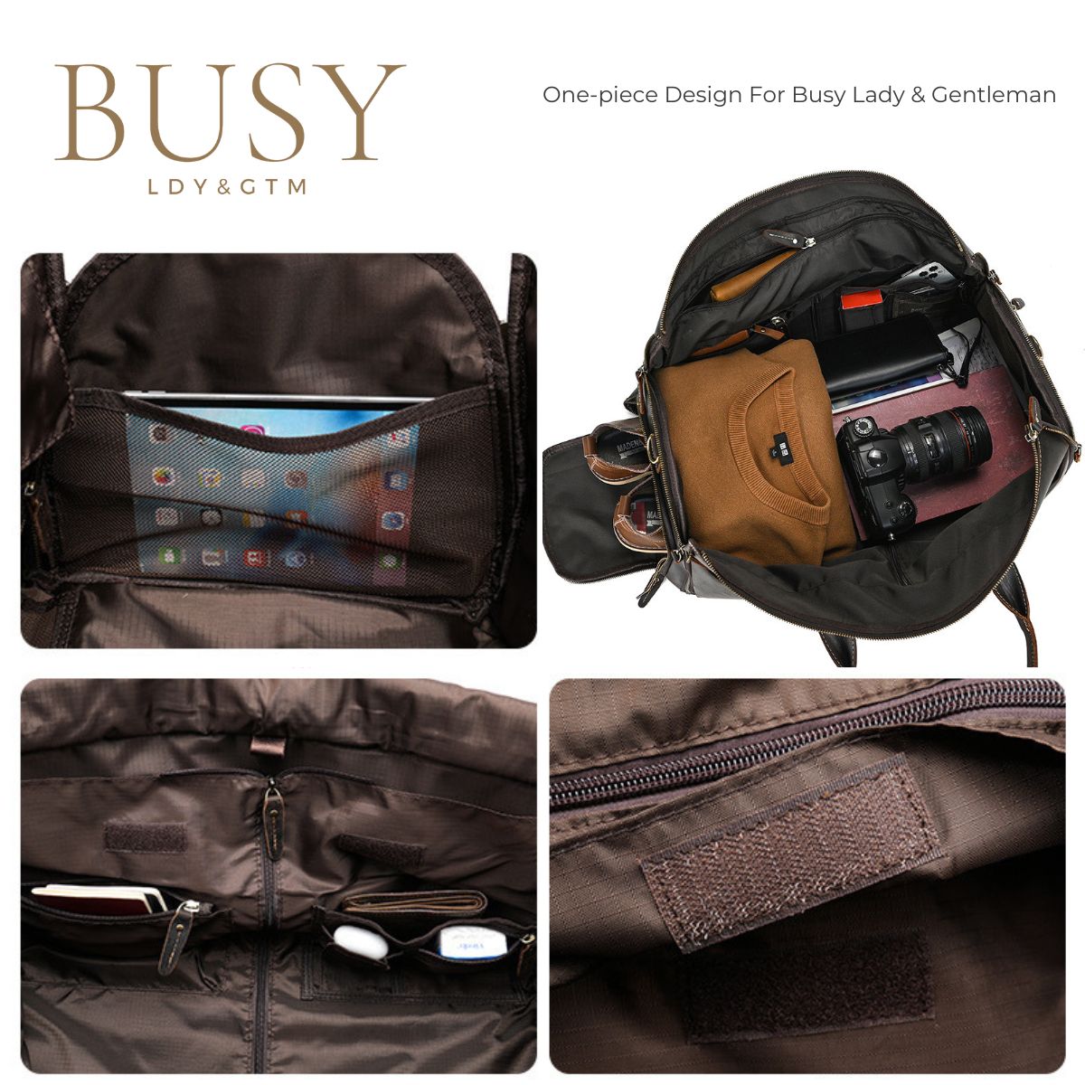 Geanta voiaj piele naturala sala avion business garderoba Atlas Busy Lady & Gentleman negru
