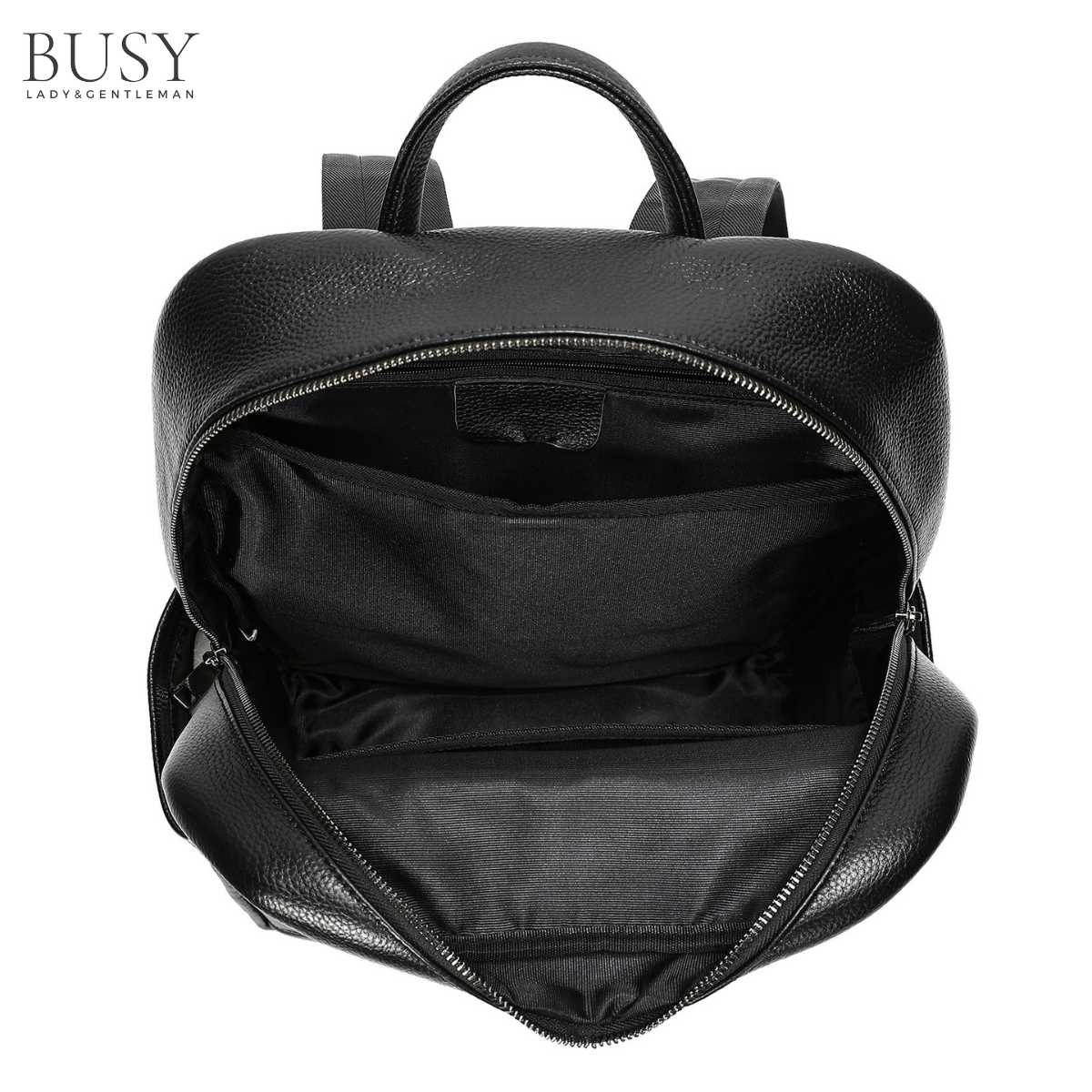 Rucsac Urban / Călătorii din Piele Naturală, Industry, negru