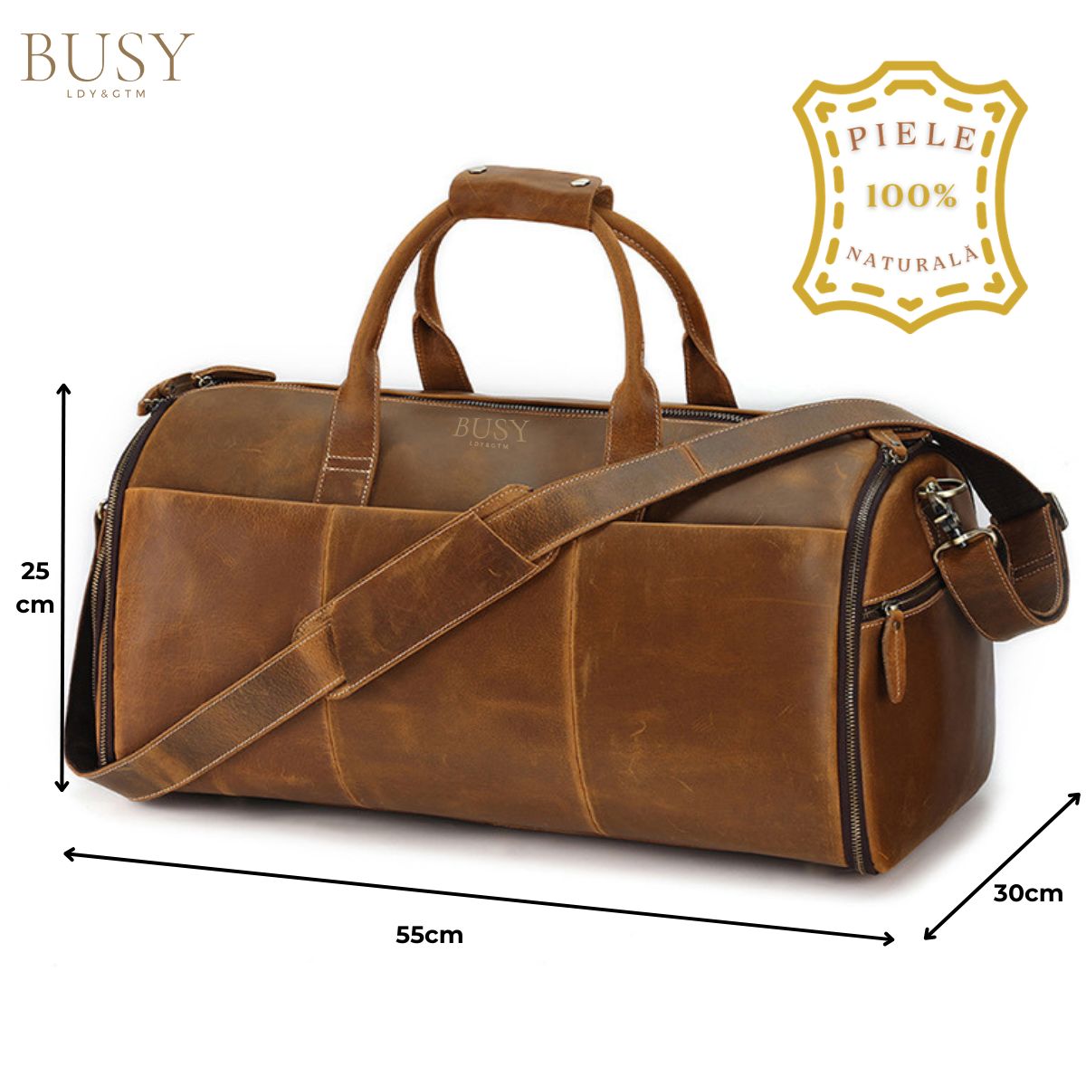 Geanta voiaj piele naturala sala avion business garderoba Atlas Busy Lady & Gentleman