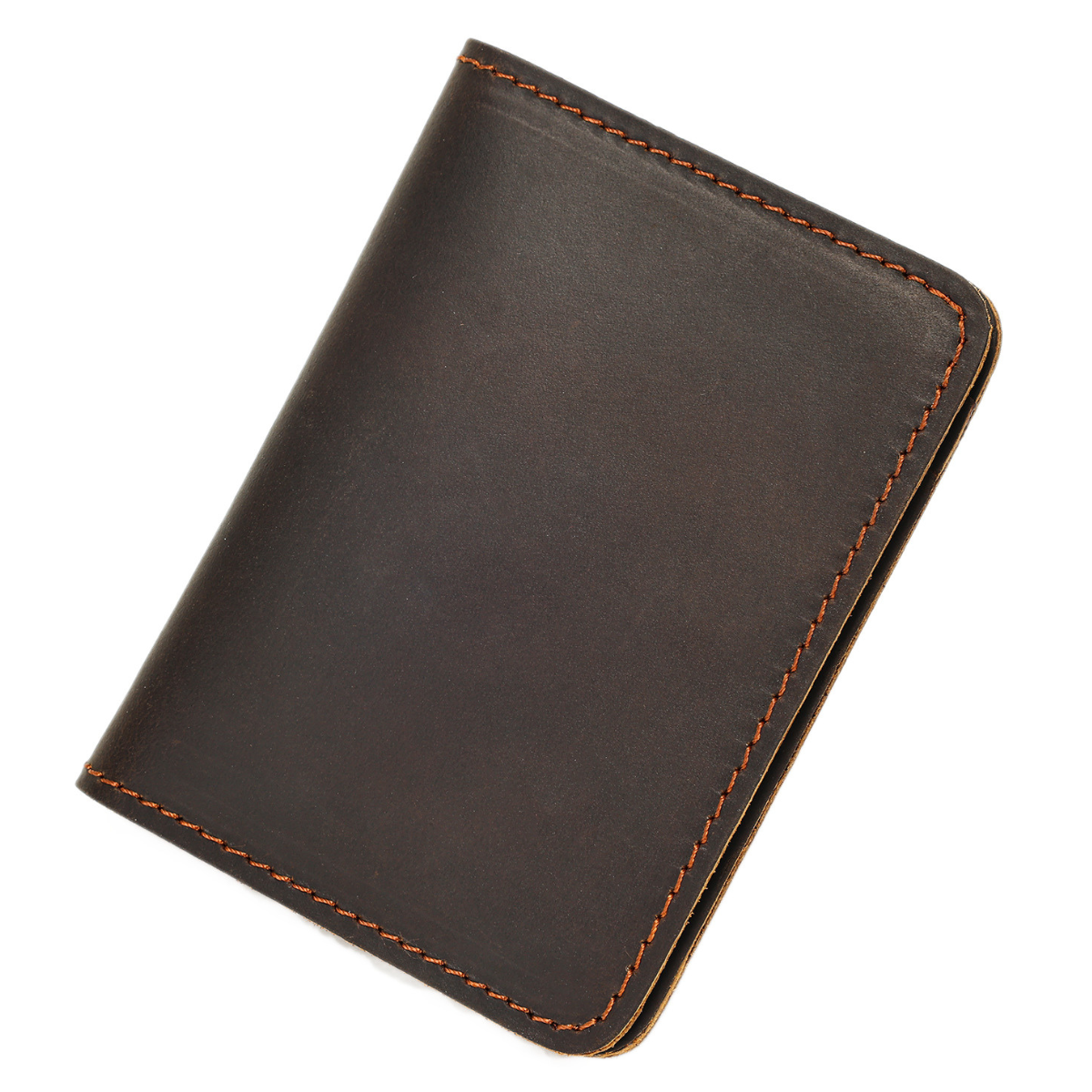 Portofel compact piele naturala Crazy Horse ,BUSY LDY & GTM® Clas, stil retro, maro