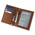 Portofel pasaport piele naturala crazy horse retro Clas ID3 Busy Lady & Gentleman maro