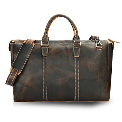 Geantă laptop 17inch, piele naturală Crazy Horse, retro business, Legacy XL, maro
