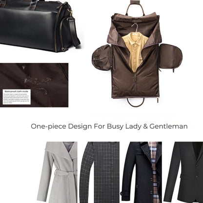 Geanta voiaj piele naturala sala avion business garderoba Atlas Busy Lady & Gentleman negru