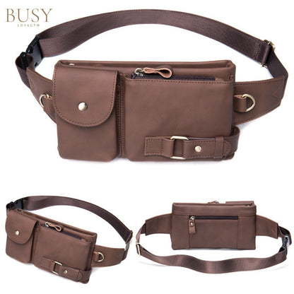 Borseta piele naturala unisex crossbody antifurt Velo Busy Lady & Gentleman maro