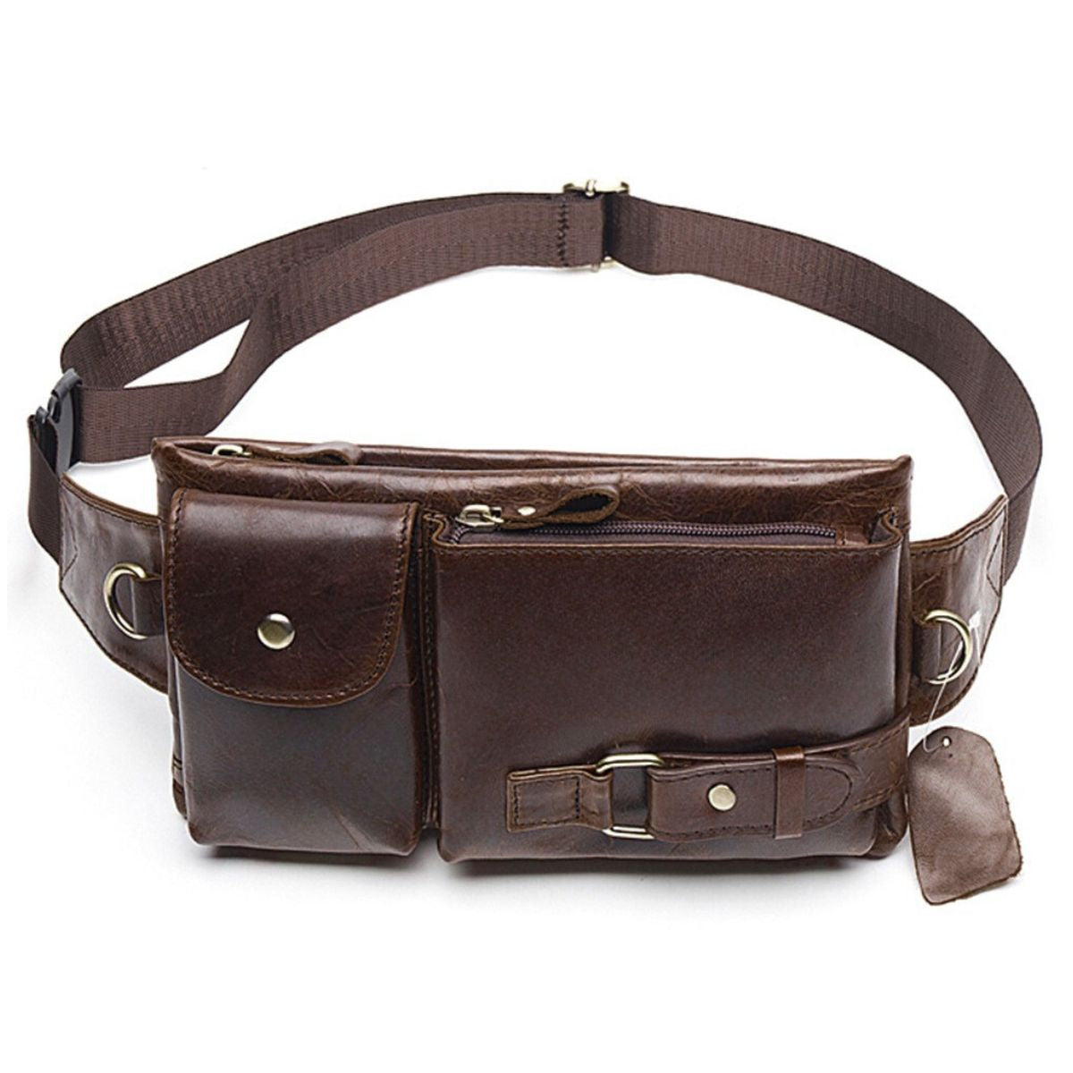 Borsetă unisex Velo, piele naturală, 4 buzunare antifurt, BUSY LDY & GTM® oil coffee