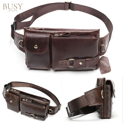 Borsetă unisex Velo, piele naturală, 4 buzunare antifurt, BUSY LDY & GTM® oil coffee