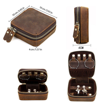 Cutie colectie bijuterii, din piele naturala Crazy Horse, Mecca BUSY LDY & GTM® - coffee