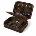 Cutie colectie bijuterii, din piele naturala Crazy Horse, Riad BUSY LDY & GTM® - coffee