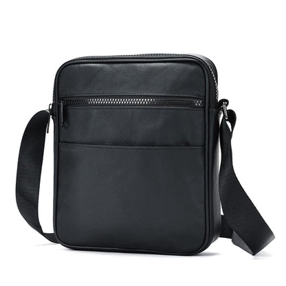 Geantă Bărbați Neagră din Piele Naturală Simo, Slim, 1 Compartiment principal, BUSY LDY & GTM®