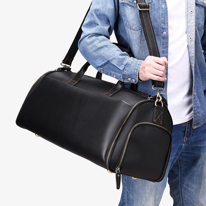 Geanta voiaj piele naturala sala avion business garderoba Atlas Busy Lady & Gentleman negru