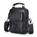 Geanta umar barbati piele naturala business crossbody Ginn Busy Lady & Gentleman negru