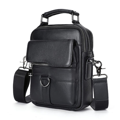 Geantă bărbați Ginn din piele naturală neagră – spațioasă, versatilă, stil business | BUSY LDY & GTM®