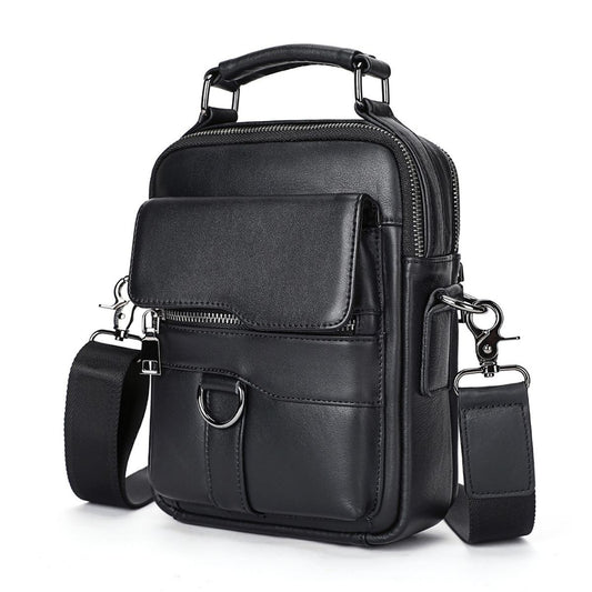 Geantă bărbați Ginn din piele naturală neagră – spațioasă, versatilă, stil business | BUSY LDY & GTM®