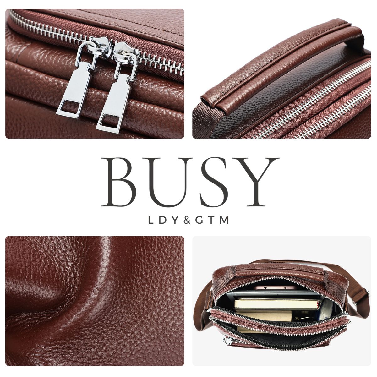 Geantă bărbați Peter din piele naturală – stil urban, organizare inteligentă | BUSY LDY & GTM®