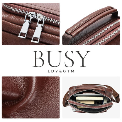 Geantă bărbați Peter din piele naturală – stil urban, organizare inteligentă | BUSY LDY & GTM®