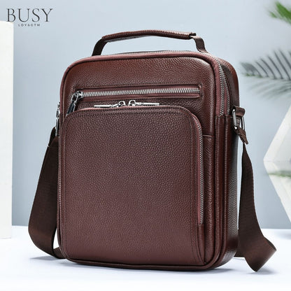 Geantă bărbați Peter din piele naturală – stil urban, organizare inteligentă | BUSY LDY & GTM®