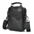 Geanta umar barbati piele naturala crossbody Uncle B Busy Lady & Gentleman negru