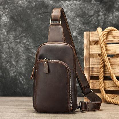 Geantă crossbody Link din piele naturală Crazy Horse – libertate de mișcare, stil autentic | BUSY LDY & GTM®