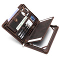 Mapa organizatoare din piele naturală, compartiment tableta - smartphone - Orion Business - coffee