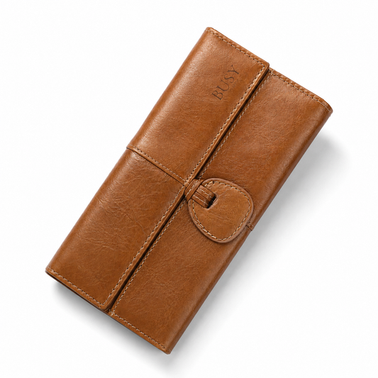 Portofel  dama din piele naturala, compartiment smartphone, Eva, Busy Lady & Gentleman - Maro