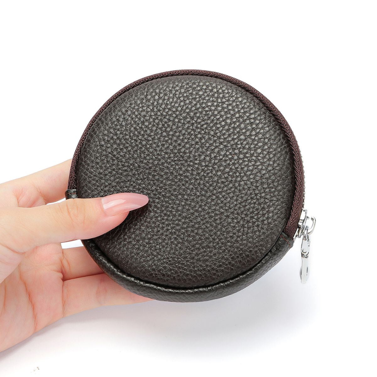 Portofel pouch din piele naturala Busy - maro