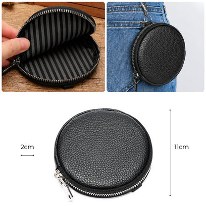 Portofel pouch din piele naturala Busy - maro