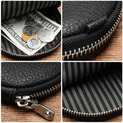 Portofel pouch din piele naturala Busy - maro