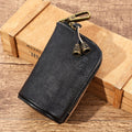 Portofel pouch din piele naturala BUSY - Negru