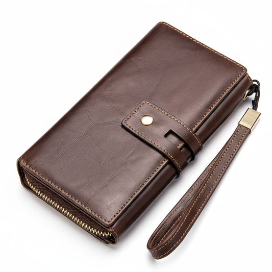 Portofel dama piele naturala mare Maya Busy Lady & Gentleman maro