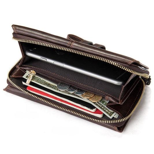 Portofel dama piele naturala mare Maya Busy Lady & Gentleman maro