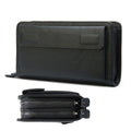 Portofel mare tip geanta mana piele naturala smartphone Smart Hold XL Busy Lady & Gentleman negru