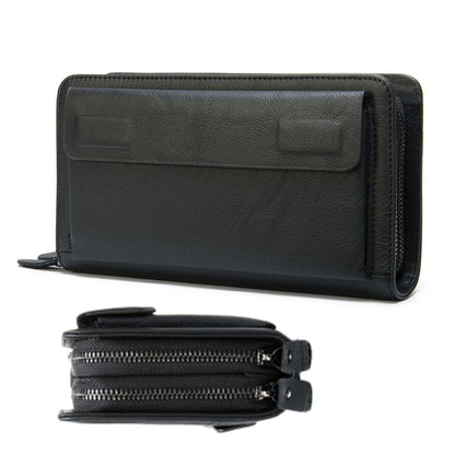 Portofel tip geantă de mână Smart Hold xl, piele naturală, compartiment smartphone, BUSY LDY & GTM®, negru