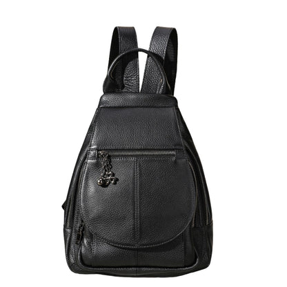 Rucsac dama din piele naturala, Clara, negru