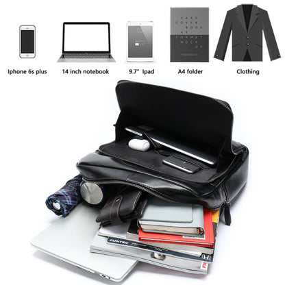 Rucsac business laptop 15’' din piele natural Executive - negru