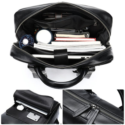 Rucsac business laptop 15’' din piele natural Executive - negru