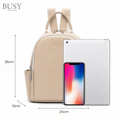Rucsac dama din piele naturală Elisa, Bej