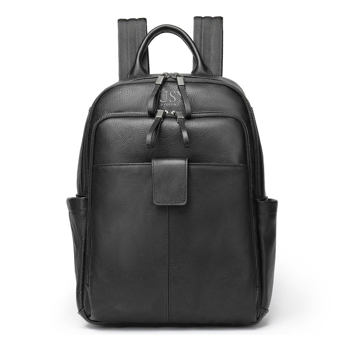 Rucsac laptop 14 inch din piele naturală Clas - Negru