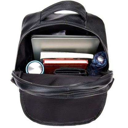 Rucsac piele laptop barbati Zenith 2 Busy Lady & Gentleman negru