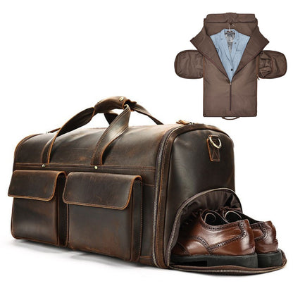 Geanta voiaj piele naturala garderoba Busy Lady & Gentleman® Atlas - dark coffee