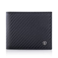 Portofel din piele naturala cu protectie anti scanare carduri RFID Treviso - negru carbon fiber