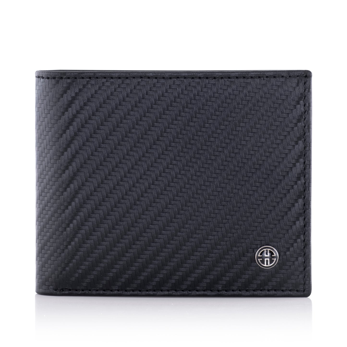 Portofel din piele naturala cu protectie anti scanare carduri RFID Treviso - negru carbon fiber